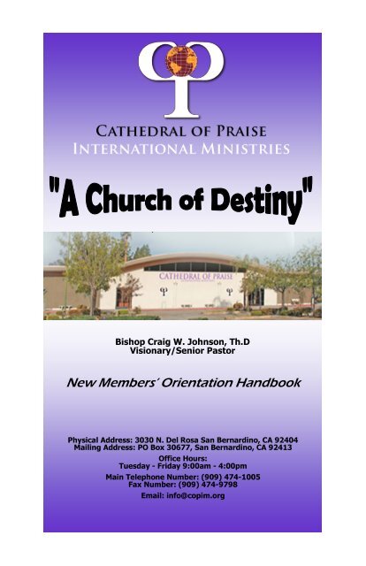 Cathedral of Praise New Member Handbook