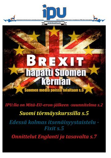 Suomi törmäyskurssilla s.5 Edessä kolmas itsenäisyystaistelu - Fixit s.5