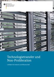 Technologietransfer und Non-Proliferation