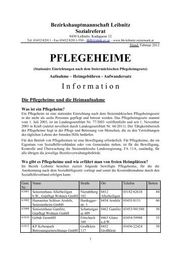 pflegeheime - BH Leibnitz - Steiermark