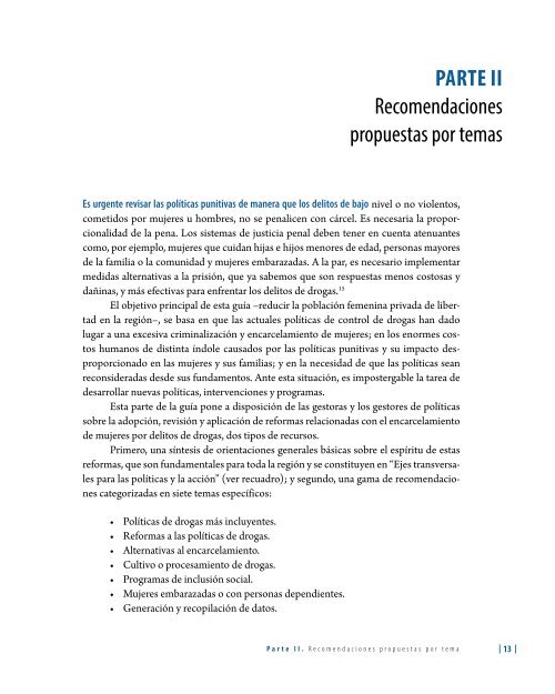 Mujeres políticas de drogas y encarcelamiento