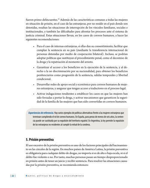 Mujeres políticas de drogas y encarcelamiento