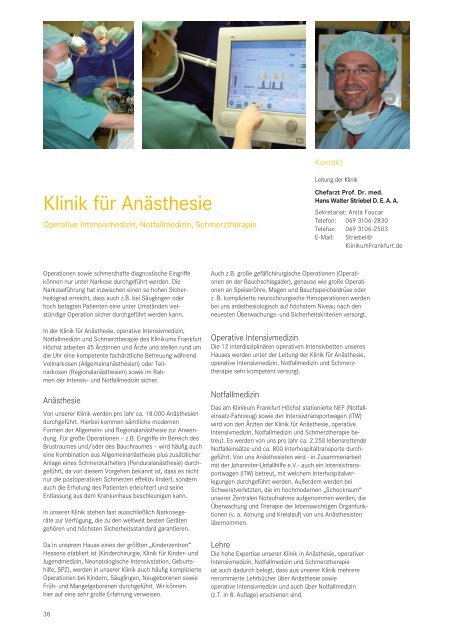 Patientenratgeber Klinikum Frankfurt Höchst