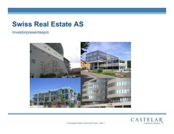 Swiss Real Estate AS - Castelar - corporate finance