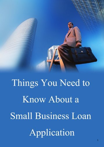 Things You Need to Know About a Small Business Loan Application