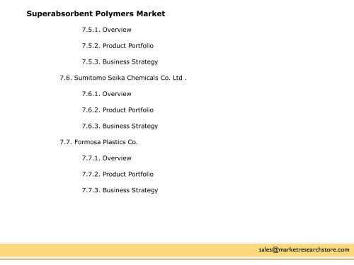 Global Superabsorbent Polymers Market to Expand at 5% CAGR till 2020