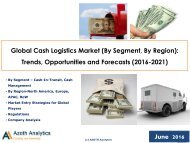 Global Cash Logistics Market Report By Azoth Analytics