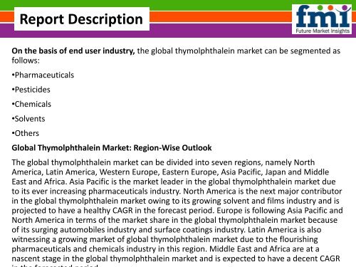 Thymolphthalein Market