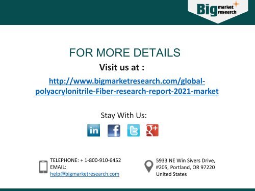 Global Polyacrylonitrile Fiber Market Research Report 2021 - Analysis, Size, Share, Growth, Trends, Forecast