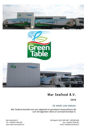 Catalogus Mar Seafood B.V. 2016