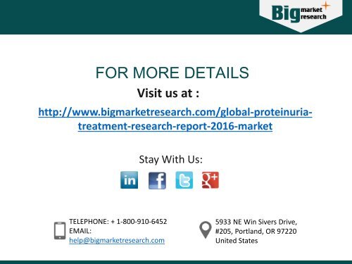 Global Proteinuria Treatment Market Report 2016 - Analysis, Size, Share, Growth, Trends