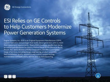 GE Energy Connections Engine Systems Inc. Customer Story