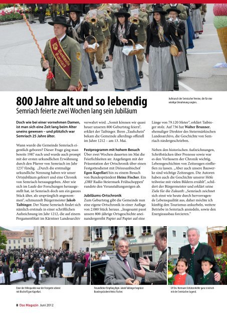 Juni 2012 - DAS MAGAZIN Steiermark-Mitte