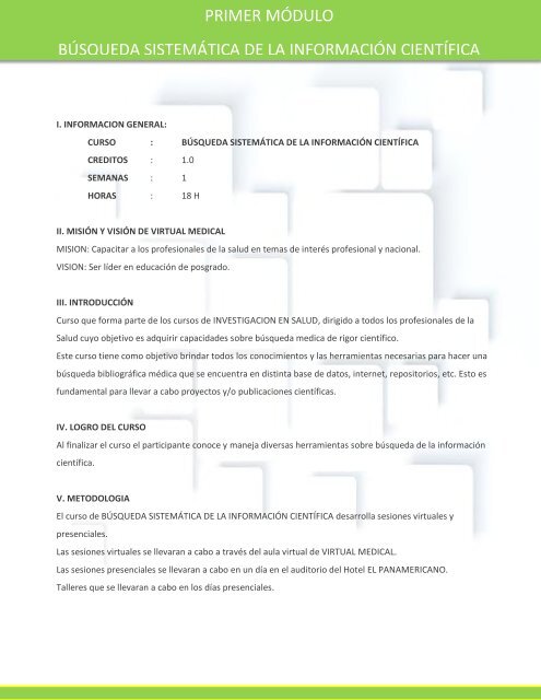 PROGRAMA MODULO I