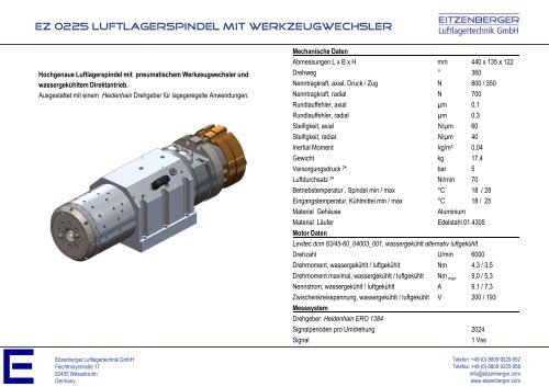 Produkte Luftgelagerte Rotations-Systeme  11-2009