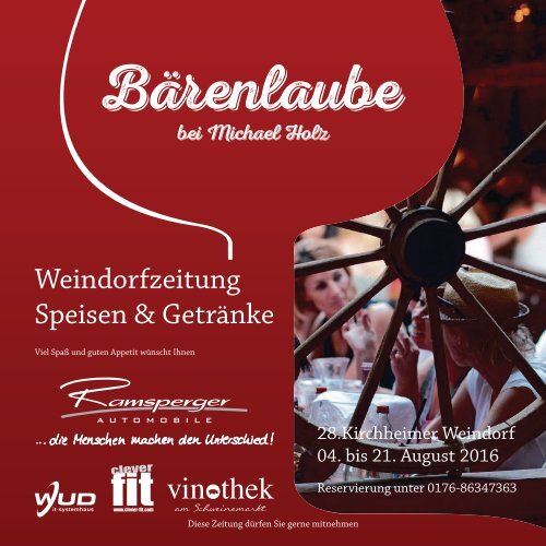 Weindorfzeitung Bärenlaube 2016