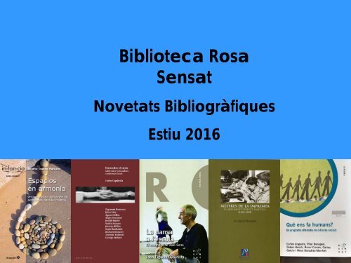 Novetats estiu Juliol 2016