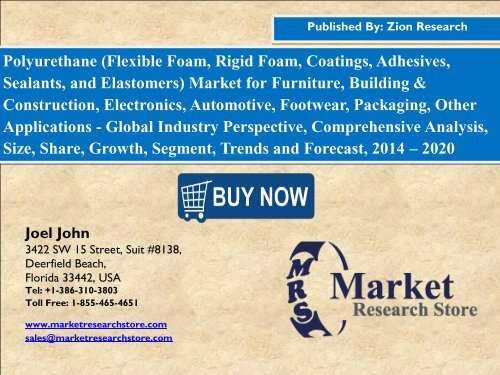 Global Polyurethane Market worth USD 77.0 Billion by 2020