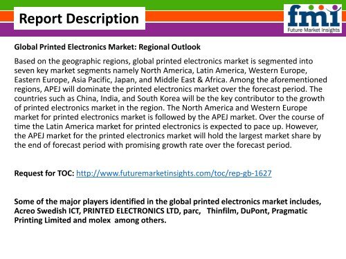 Printed Electronics Market Value