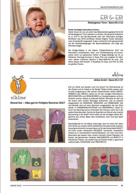 Kindermoden Nord Katalog August 2016