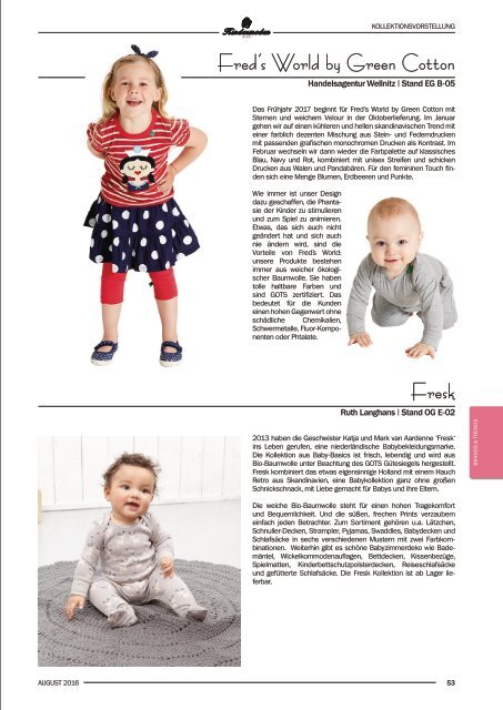 Kindermoden Nord Katalog August 2016