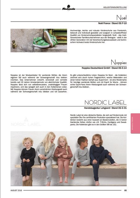 Kindermoden Nord Katalog August 2016