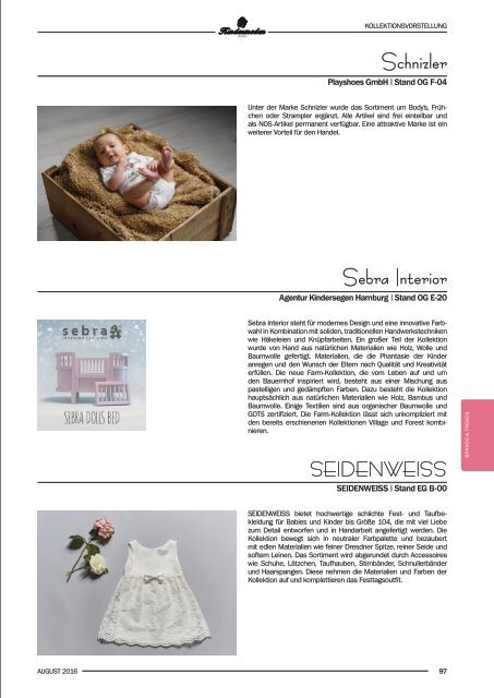 Kindermoden Nord Katalog August 2016