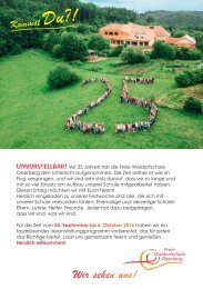 Einladung 25 Jahr - Feier / Freie Waldorfschule Oberberg