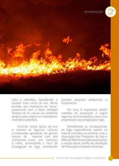 CARTILHA DE PREVENÇÃO E COMBATE A INCÊNDIOS