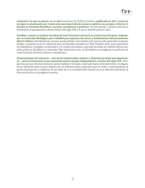 El liberalismo radical de José Victorino Lastarria