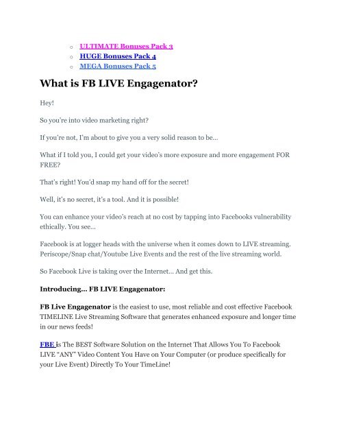 FB LIVE Engagenator review pro-$15900 bonuses (free)