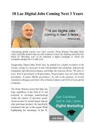 18 Lac Digital Jobs Coming Next 3 Years