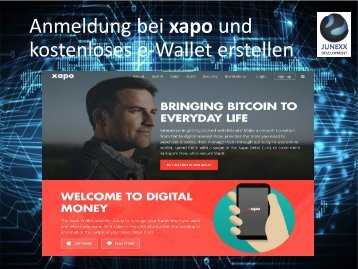 Anleitung zur Eröffnung xapo Wallet