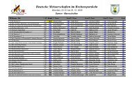 Deutsche Meisterschaften im Breitensportkeln - DKBC