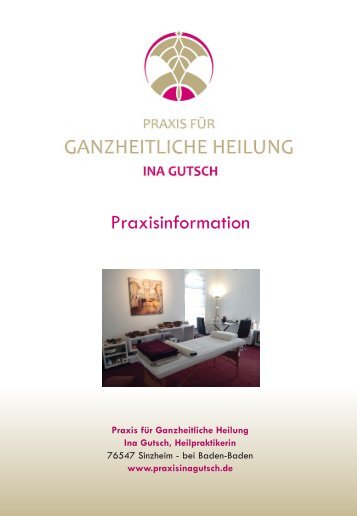 Praxisinformation Ina Gutsch, Sinzheim