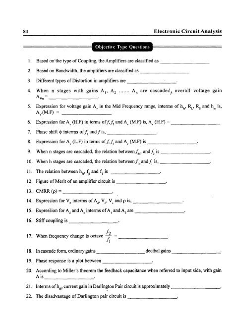 Electronic Circuit Analysis