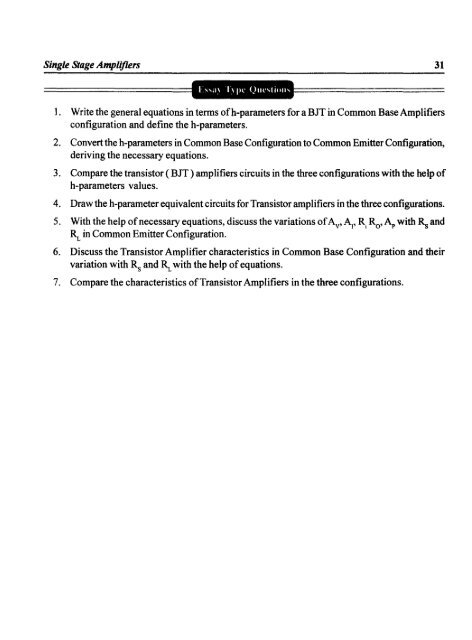 Electronic Circuit Analysis