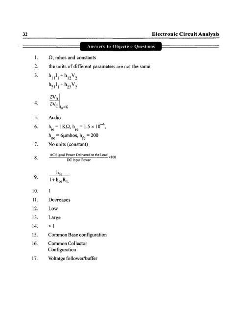 Electronic Circuit Analysis