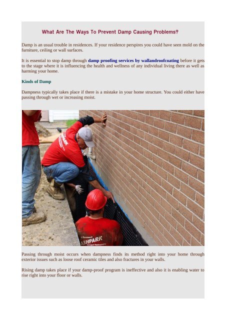 Avoiding Damp What Are The Ways To Prevent Damp Causing Problems?