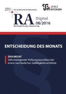 RA 08/2016 - Entscheidung des Monats