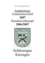 Gaumeisterschaft 2007 - Schützengau Kitzingen