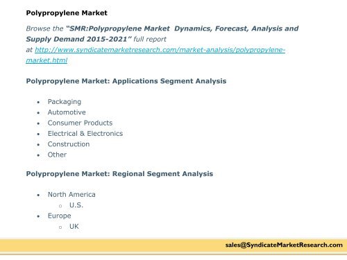 Polypropylene Market