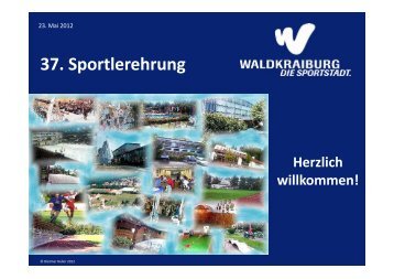 37. Sportlerehrung - Waldkraiburg online