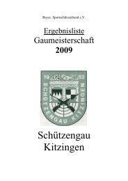 Starter Gaumeisterschaft 2009 - Schützengau Kitzingen.