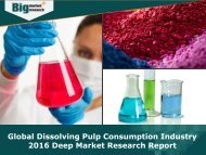 Global Dissolving Pulp Consumption Industry 2016 - Analysis, Size, Share, Growth, Trends