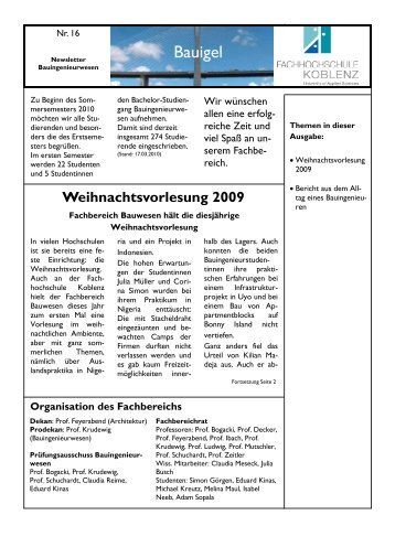 Weihnachtsvorlesung 2009