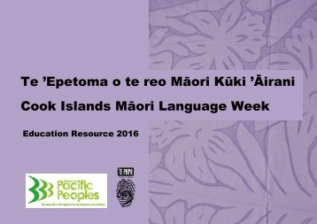 Te ’Epetoma o te reo Māori Kūki ’Āirani Cook Islands Māori Language Week