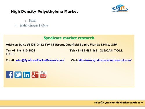 High Density Polyethylene Market