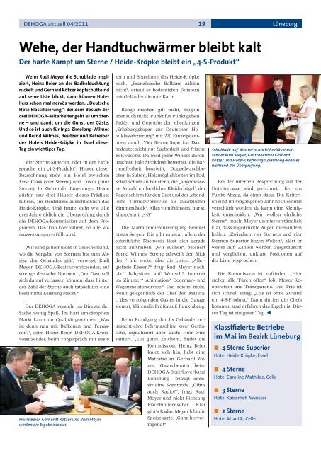 DEHOGA Magazin Nr. 4 Juli/August 2011 - DEHOGA Niedersachsen