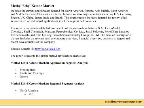 Global Methyl Ethyl Ketone Market Size to Exceed USD 3,150.0 Million by 2020